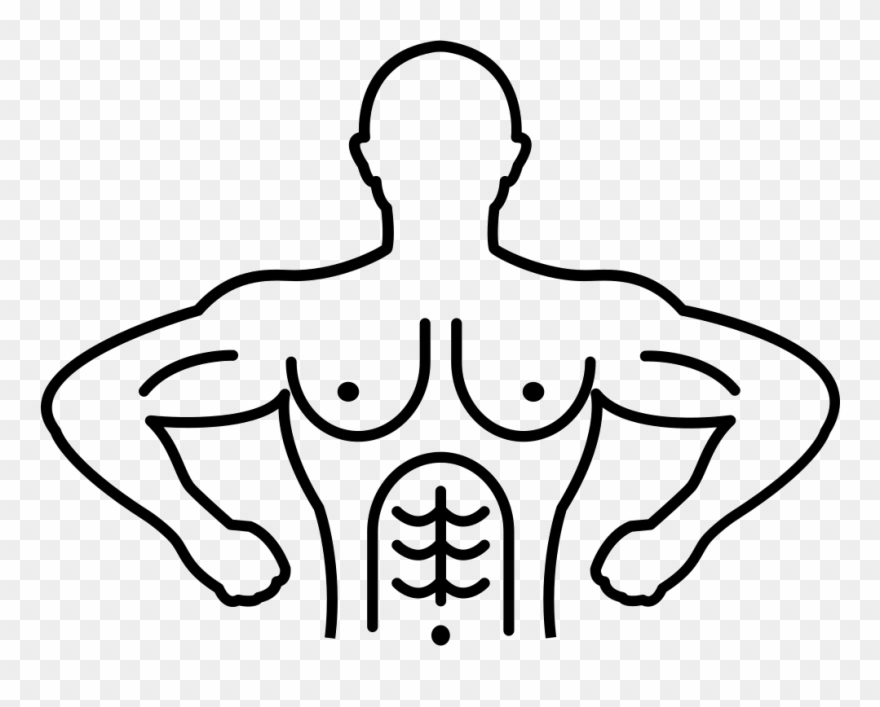 Male Gymnast Outline Variant Comments - Dumbbell Clipart