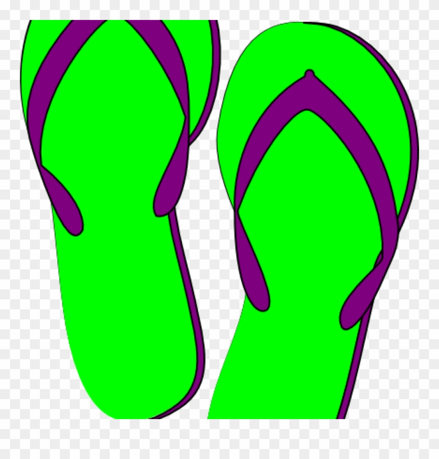Flip Flop Clip Art Free Flip Flop Ocean Clipart Space - Clip Art - Png Download