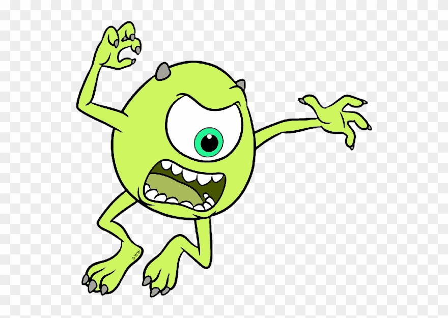 Disney Pixar Monsters University Clip Art Image - Monsters Inc Mike Wazowski Scare - Png Download