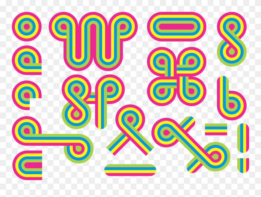 Graphic Design Art 16, Buy Clip Art - Colorful Decorative Lines Shower Curtain - Png Download