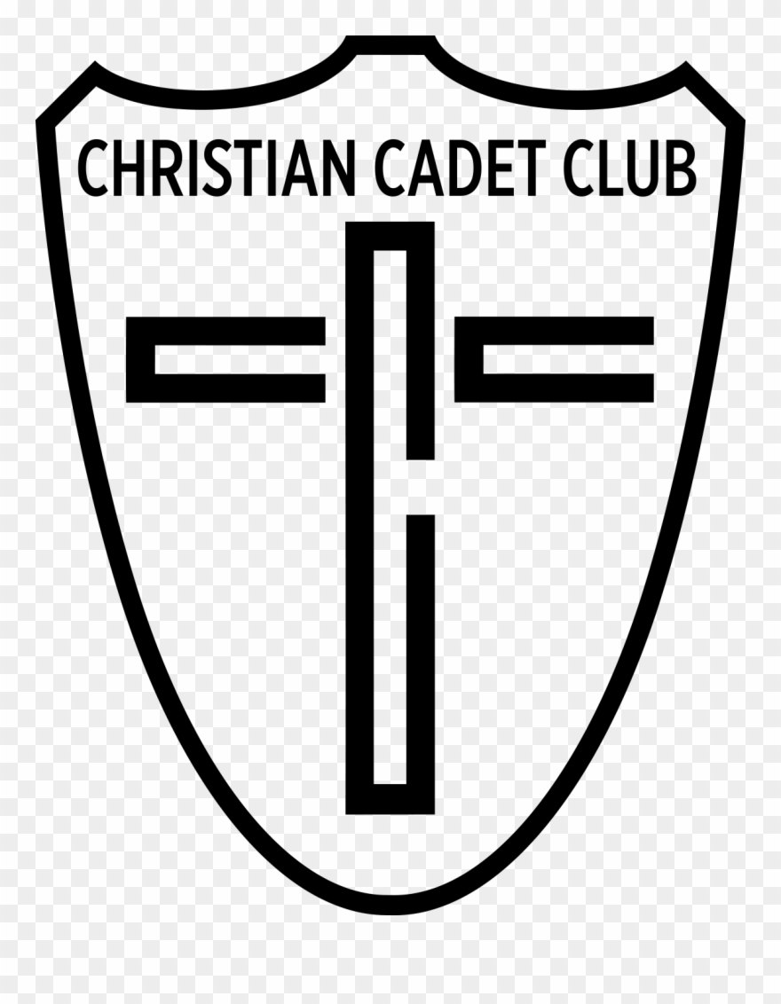 Christian Cadet Club Emblem Black And White - Portable Network Graphics Clipart