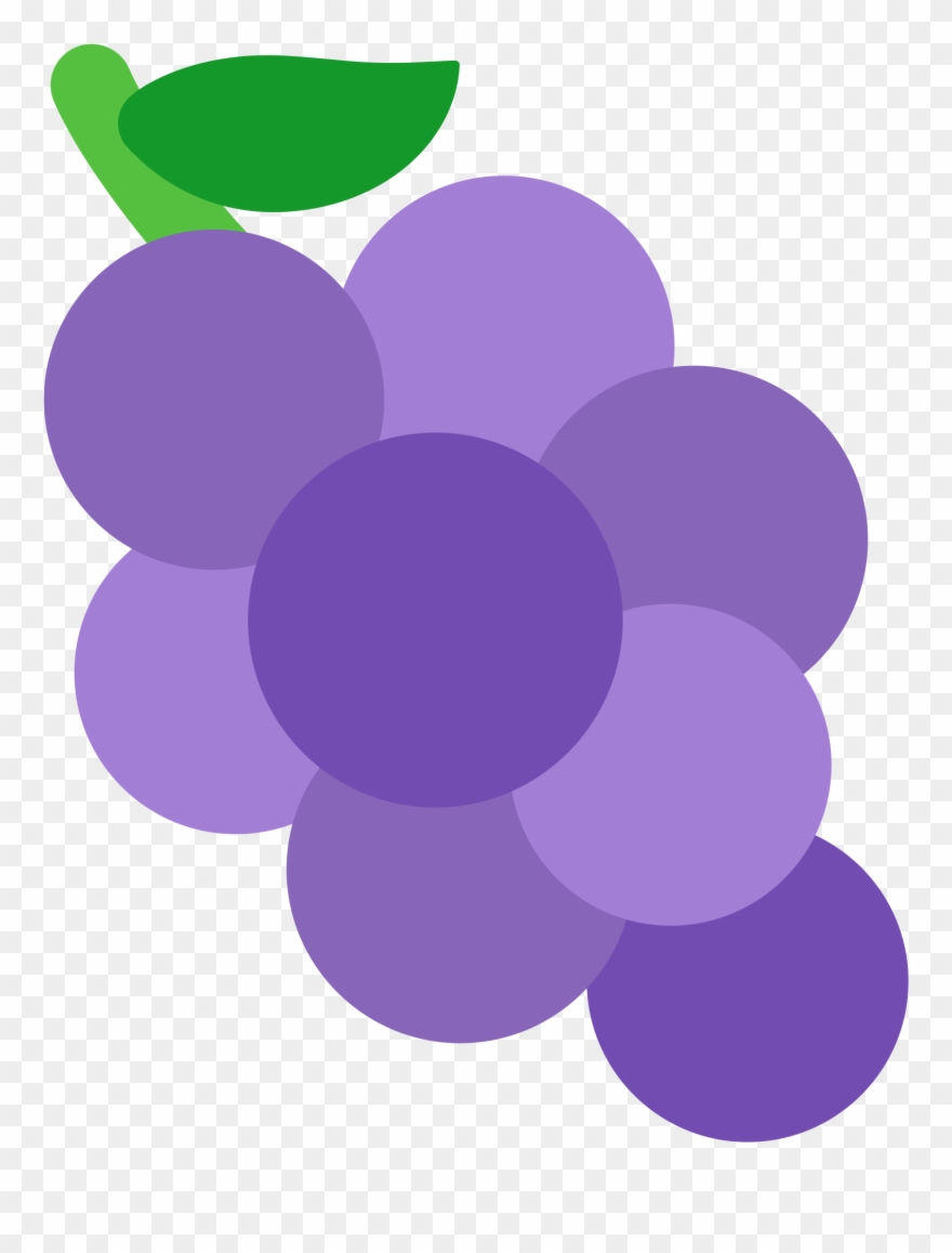 Purple Grapes Cliparts 14, Buy Clip Art - Grape Emoji - Png Download