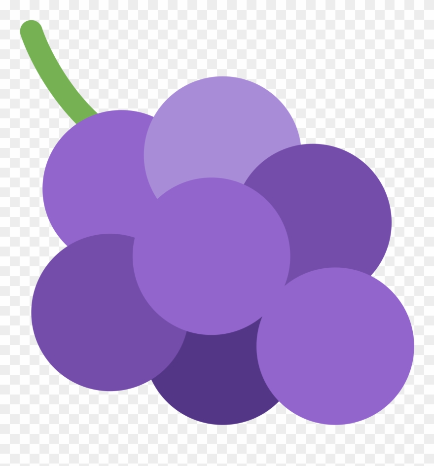 Purple Grapes Cliparts 24, Buy Clip Art - Twitter Grape Emoji - Png Download