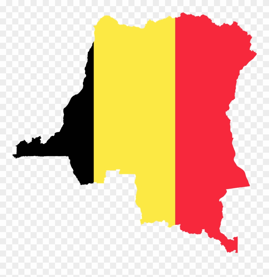 Flag Map Of The Congo Free State - Flag Map Of Zaire Clipart