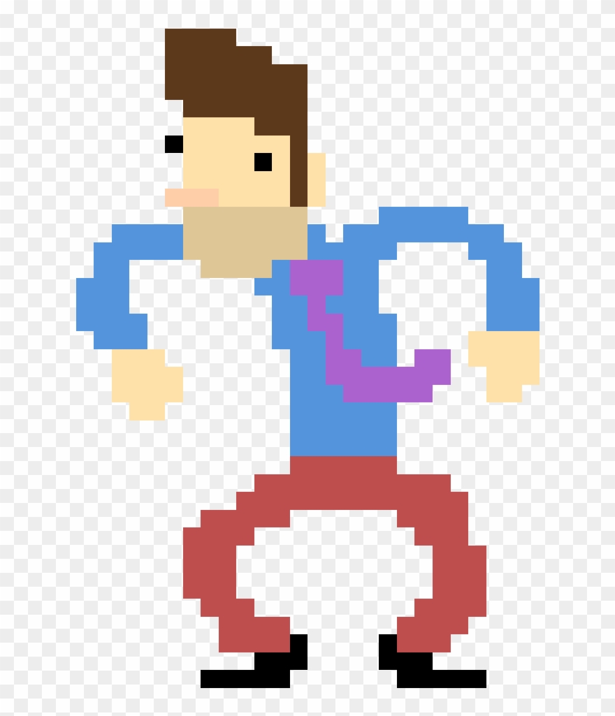 Animation Transprent Png Free Clipart Black And White - Pixel Art Person Png Transparent Png