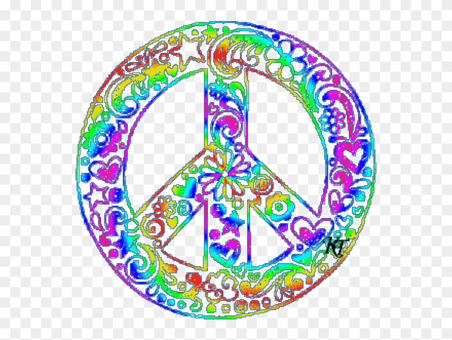 Peace Sign Clipart Trippy - Png Download