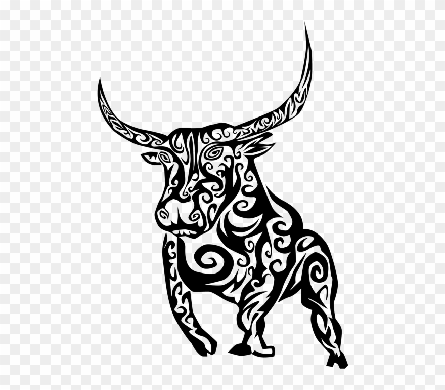 Cow Outline 24, Buy Clip Art - Bull Tribal Png Transparent Png