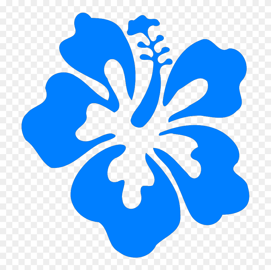 Blue Flower Clipart 21, Buy Clip Art - Hibiscus Clip Art - Png Download