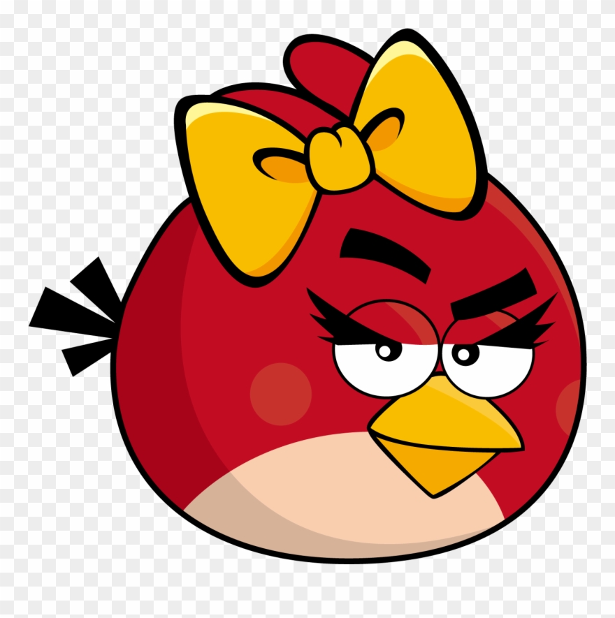 Vector Transparent Stock Birds Rio Seasons Star - Red Angry Bird Girl Clipart