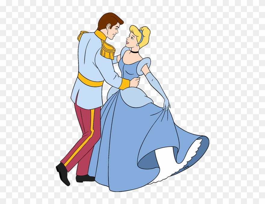 Cinderella And Prince Charming Clip Art Disney Clip - Cinderella And Prince Dancing Clipart - Png Download