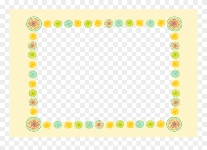 Free Digital Frame With Pastel And Candy Colored Pattern - Pastel Color Frame Png Clipart