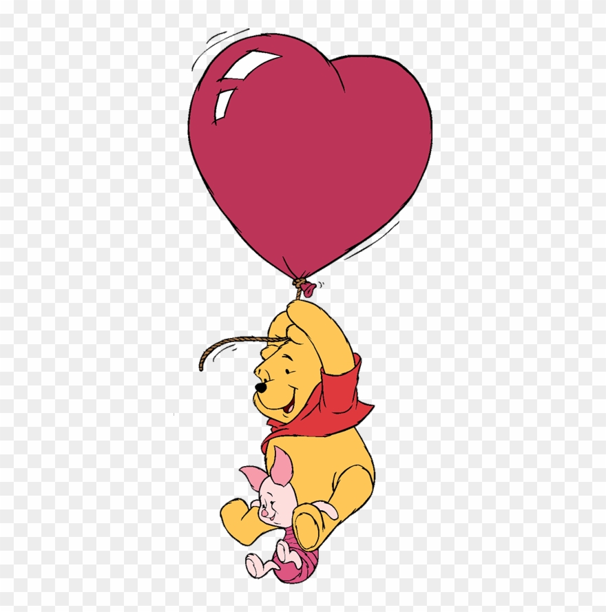 Valentine's Day Clipart Winnie The Pooh - Winnie The Pooh With A Heart - Png Download