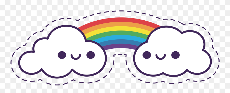 Cloud Art Transprent Png - Caricatura Nubes Y Arcoiris Animados Clipart