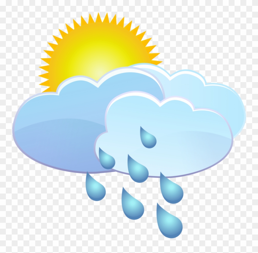 Free Png Clouds Sun And Rain Drops Weather Icon Png - Transparent Animated Weather Animated Clipart