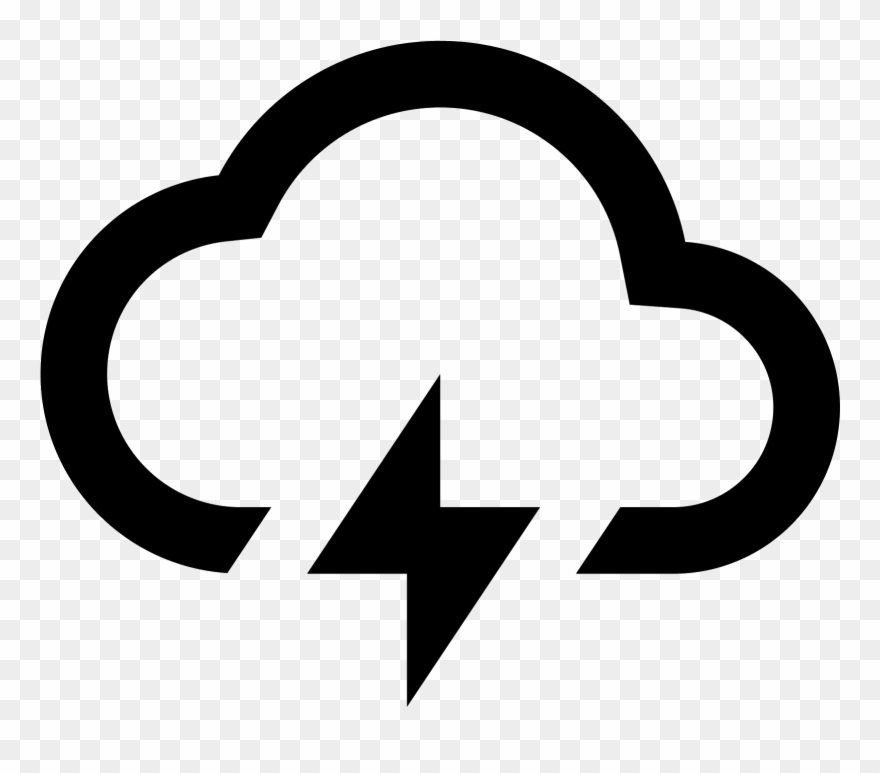 The Icon Is A Stylized Depiction Of A Storm Cloud - Cloud Icon Material Design Png Clipart
