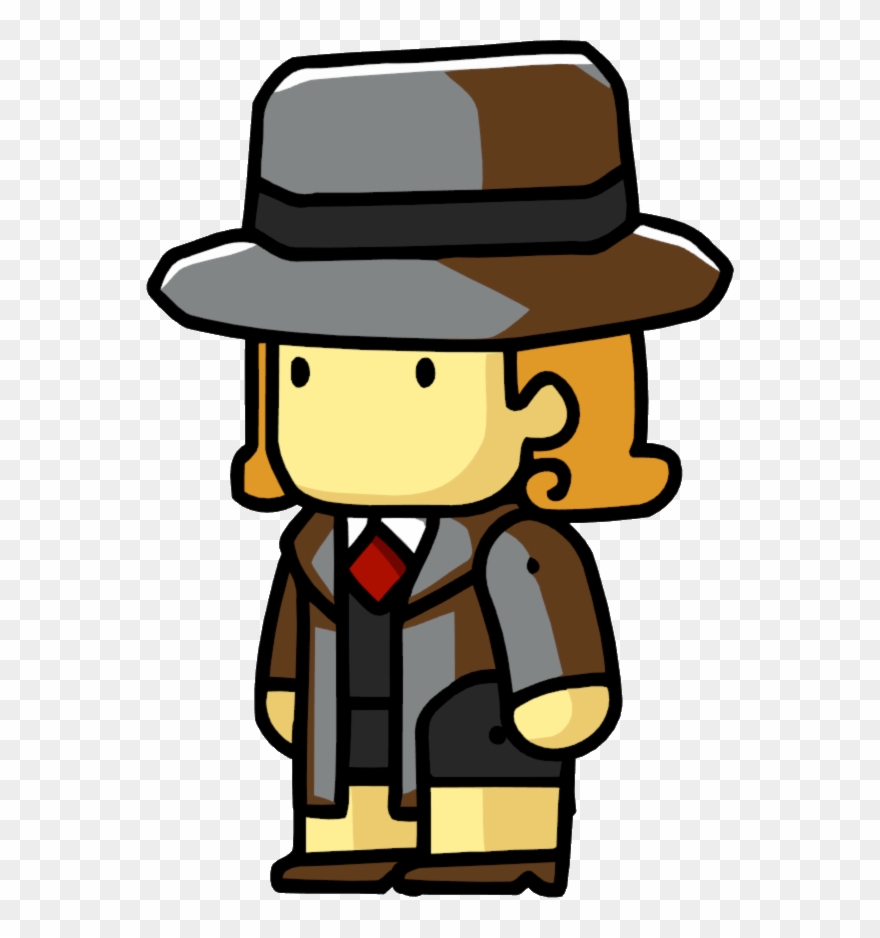 Detective - Scribblenauts Wiki - Animated Detective Female Clipart