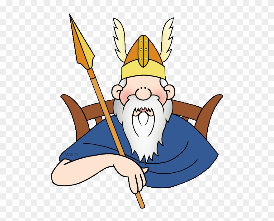 Viking Clipart Odin - Viking God Odin Cartoon - Png Download