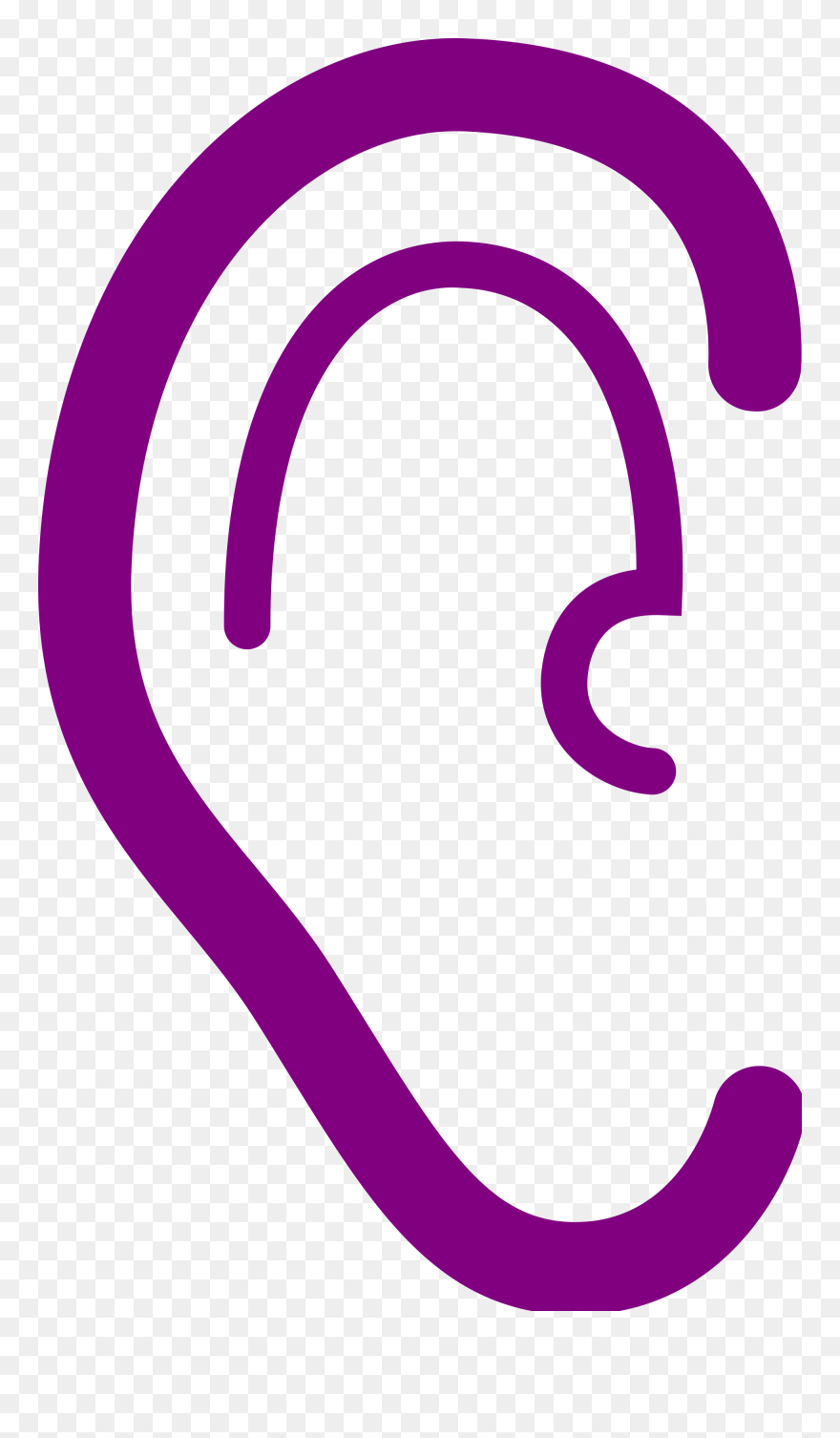 Pin Cc Clipart - Purple Ear Clipart - Png Download