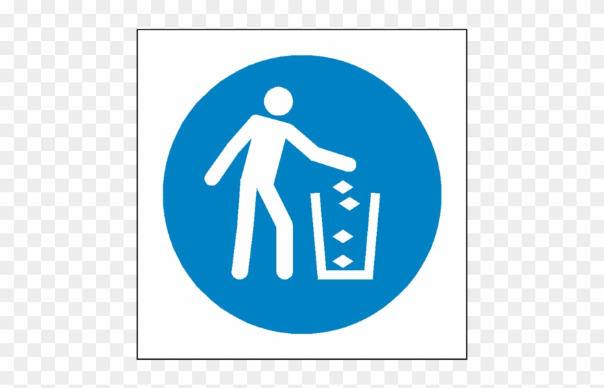 Use Litter Symbol Label - Keep This Site Tidy Clipart