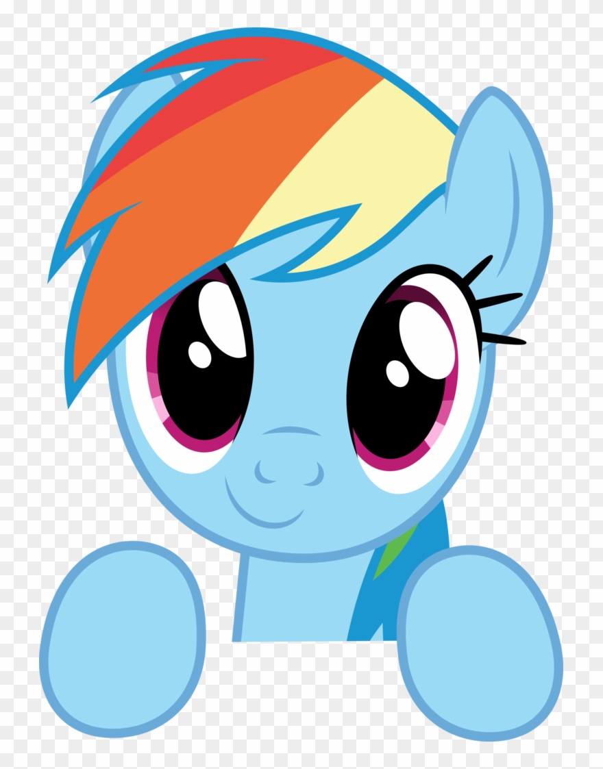 Rainbow Dash Blue Nose Pink Clip Art Eye Head Purple - Rainbow Dash My Little Pony Mask - Png Download