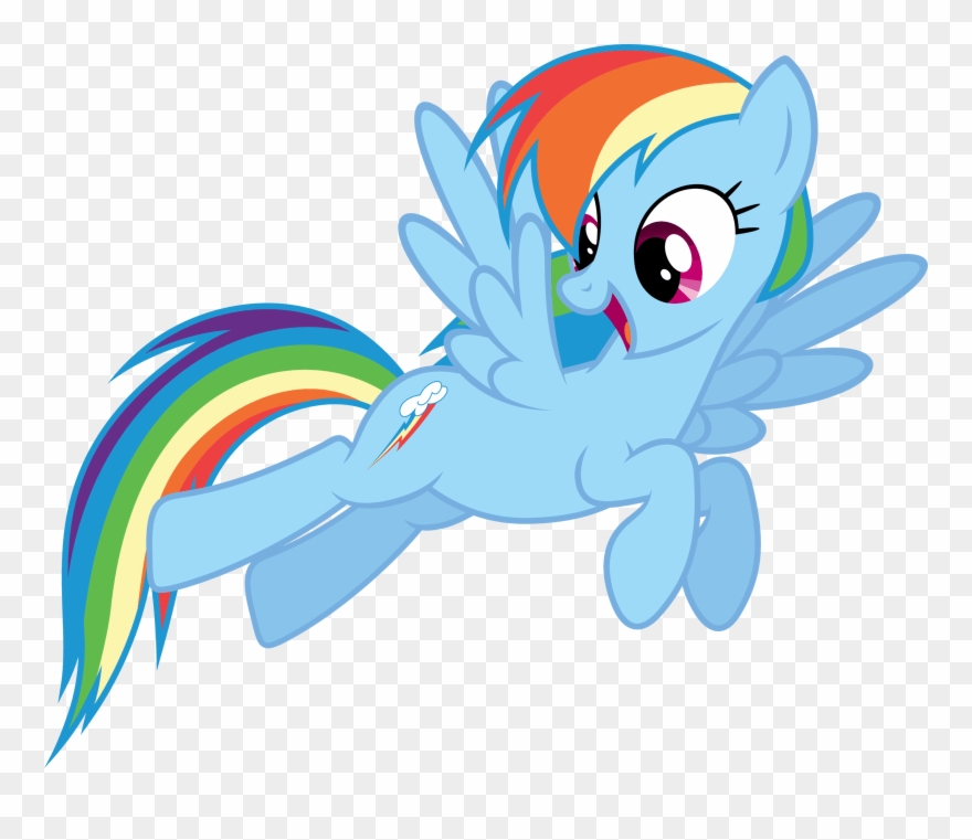 Rainbow Dash Vector - My Little Pony Rainbow Dash Clipart