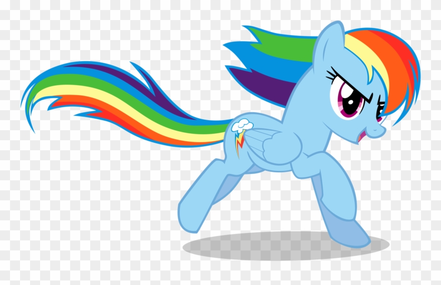Pony Clipart Rainbow Dash - My Little Pony Running - Png Download