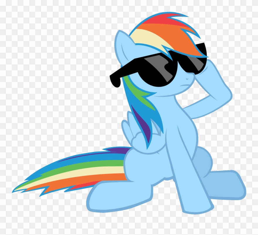 I'm Out - My Little Pony Rainbow Dash Sunglasses Clipart
