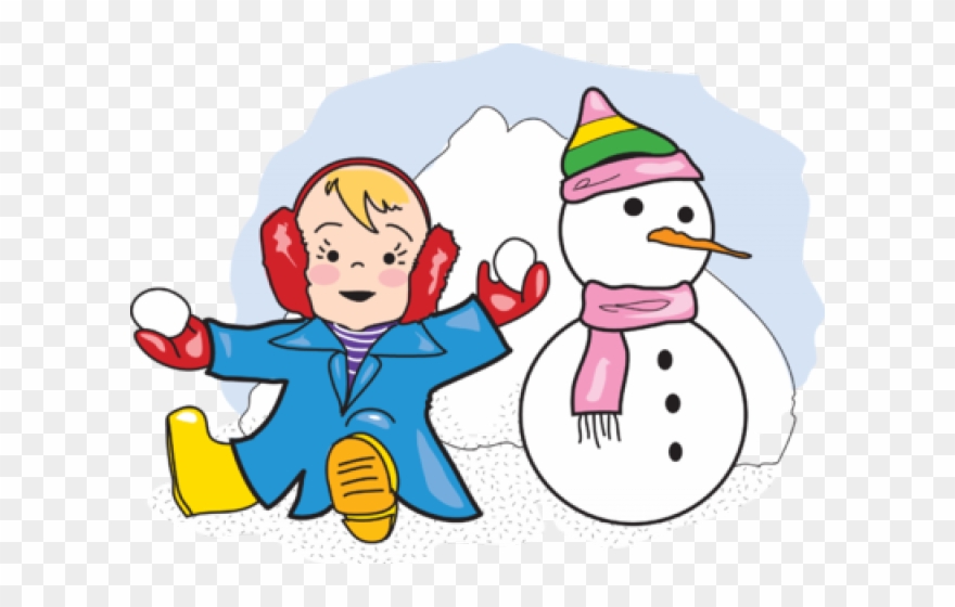Winter Snow Clipart Snow Play - Playing In Snow Clip Art - Png Download