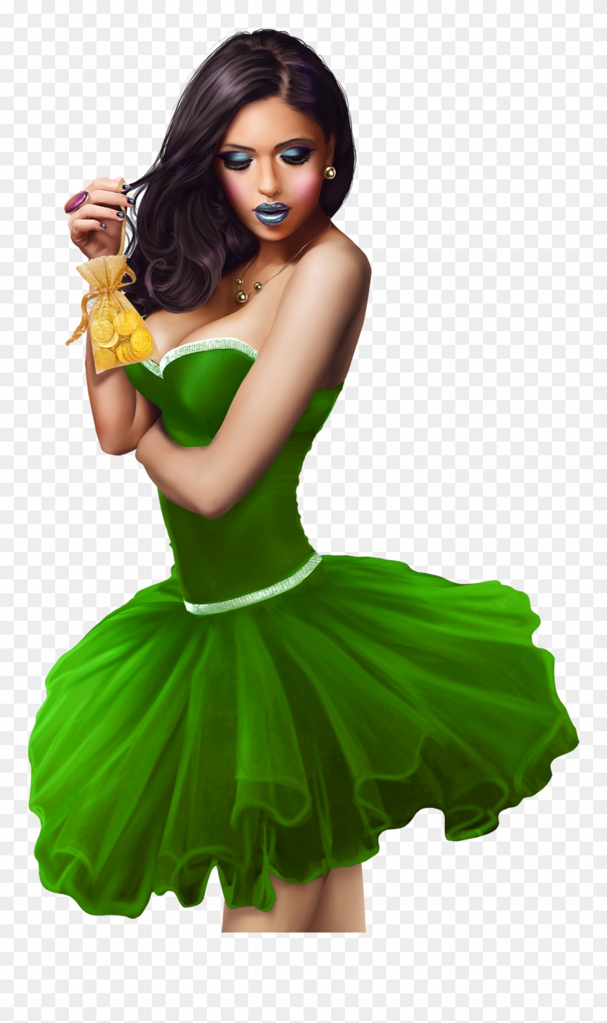 3d Girl, Illustration Girl, Girl Illustrations, Tube, - Illustration Clipart