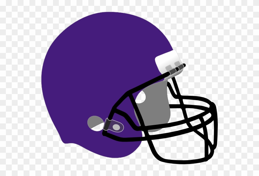 Purple Football Helmet Clip Art At Clker Vector Clip - Football Helmet Clipart Navy - Png Download