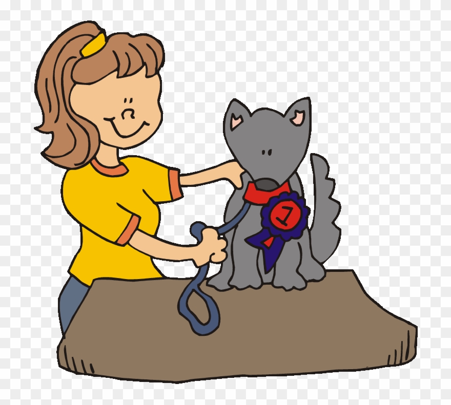 Communication Clipart Passive Aggressive - Cartoon Girl With Dog - Png Download