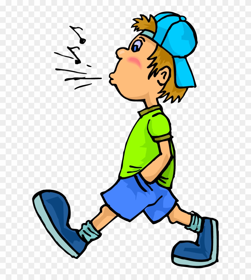 Whistling Clipart Whistling Whistle Clip Art - Walked Verb - Png Download