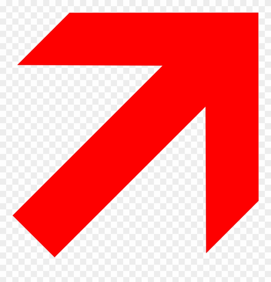 File Pfeil Rechts Oben Rot Svg Wikimedia Commons Clip - Pfeil Rechts Oben Rot - Png Download