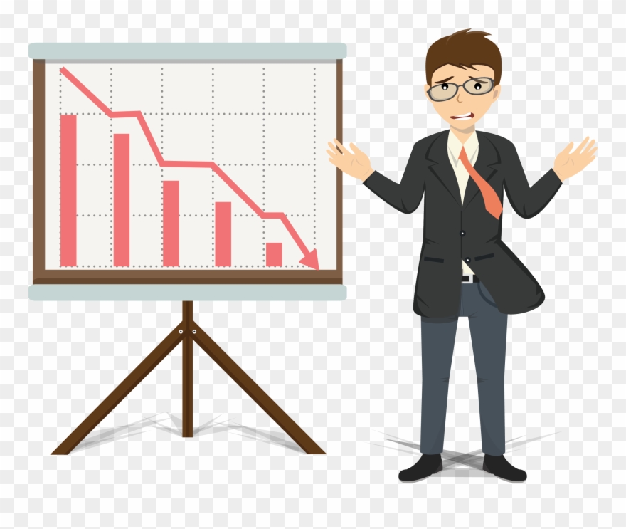 Bad Sales Man Chart Converted - Bad Sales Chart Clipart