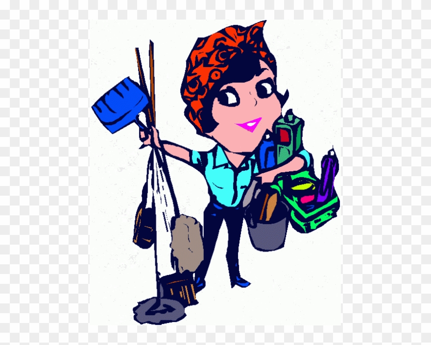 House Cleaning Cartoons Clip Art - Cleaning Service - Png Download