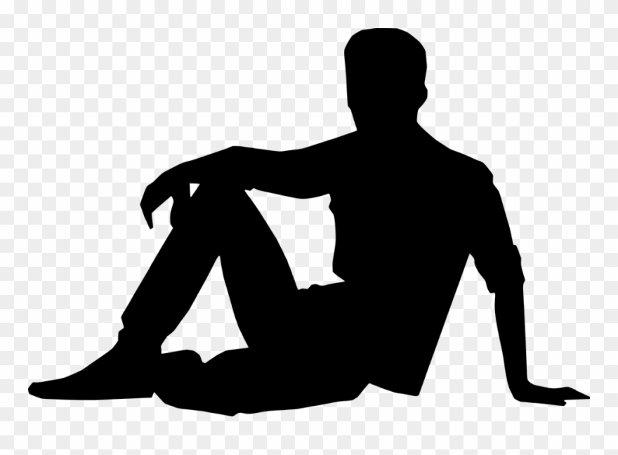 Man Silhouette Vector 15, Buy Clip Art - Sitting Person Silhouette Png Transparent Png