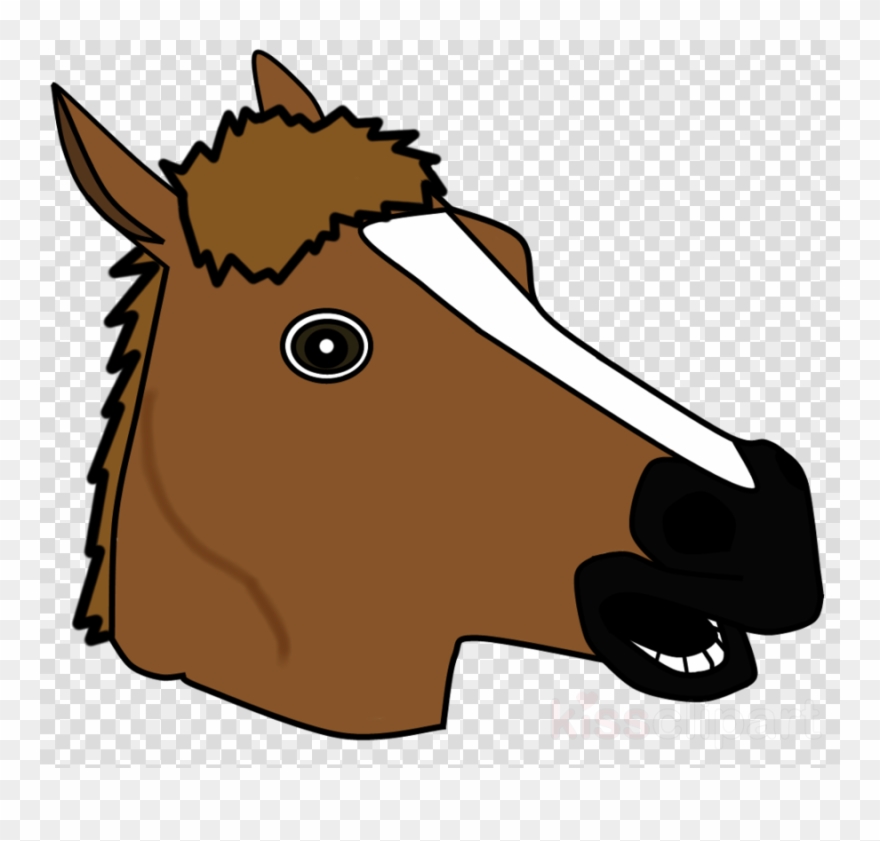 Download Horse Head Cartoon Png Clipart Pony American - Horse Head Mask Vector Transparent Png