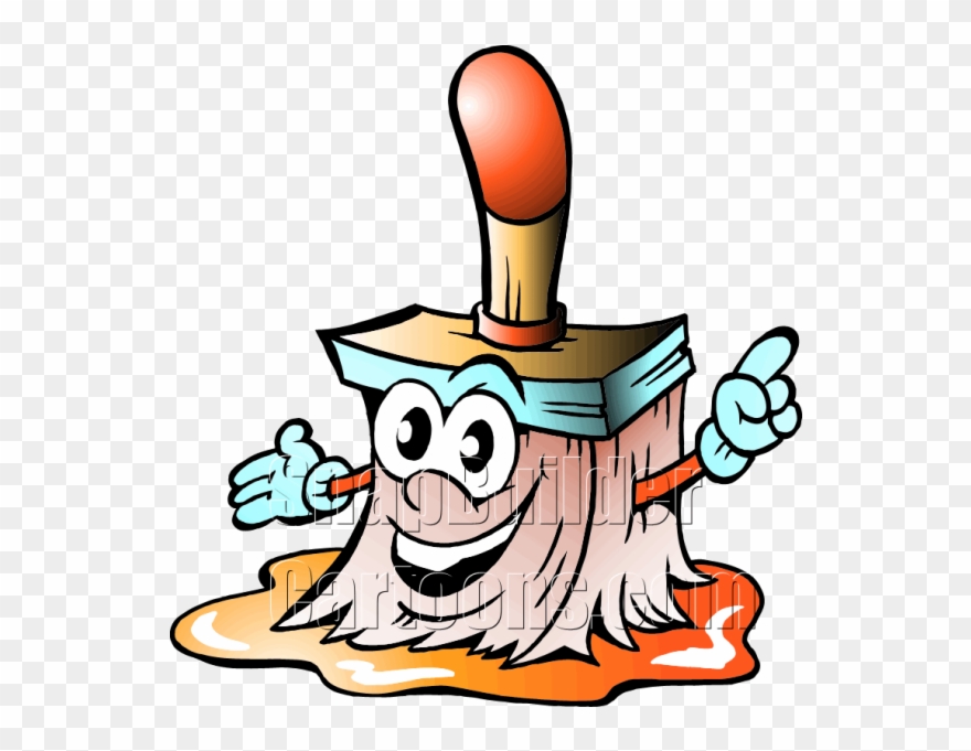 Crayons Ecole Scrap Couleurs - Cartoon Paint Brush With Face Clipart