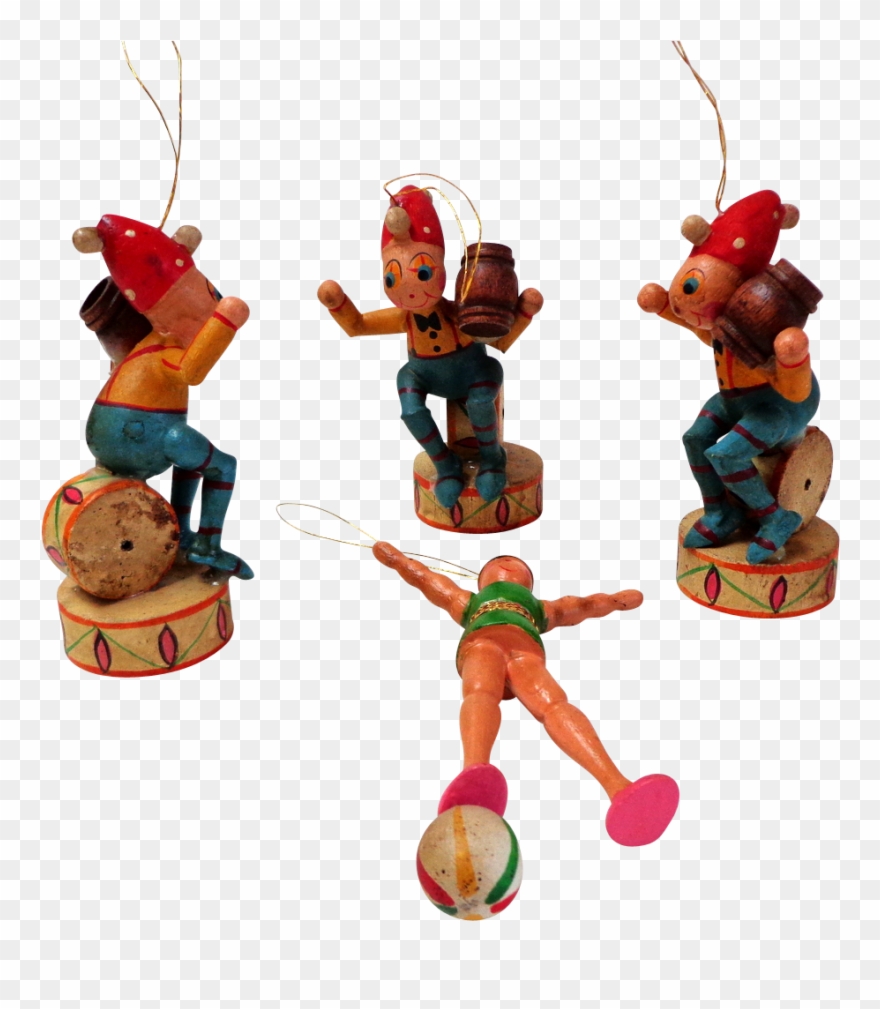 Christmas Ornaments, German Painted Wood Christmas - Wood Themed Christmas Ornaments Clipart