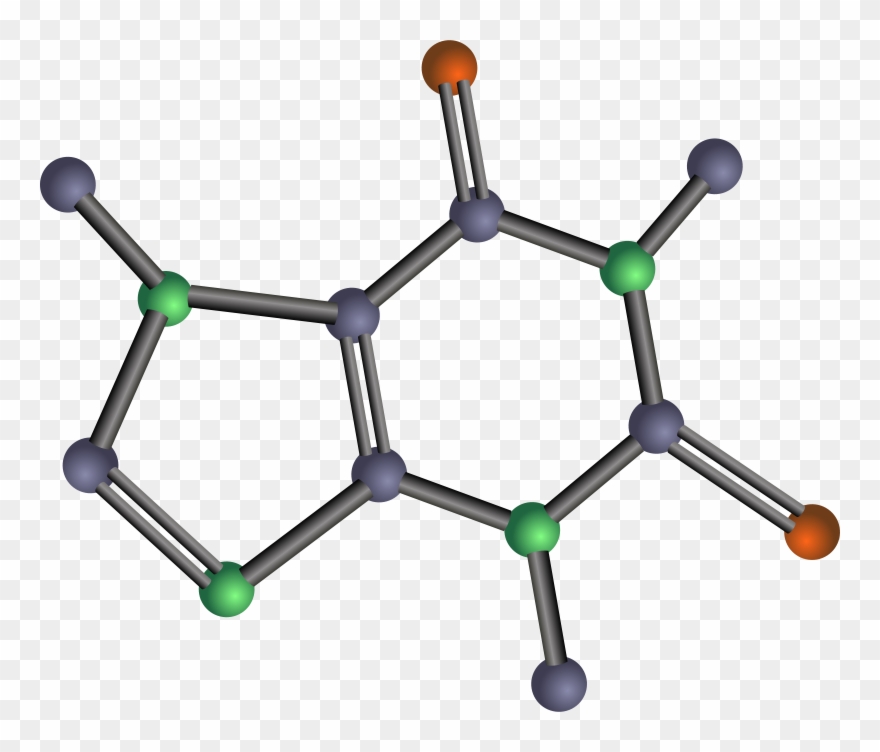 Free Caffeine Molecule - Molecules Clipart - Png Download