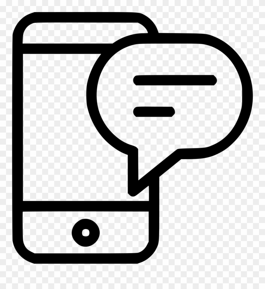 Iphone Mobile Chat Message Sms Comments - Mobile Chat Icon Png Clipart