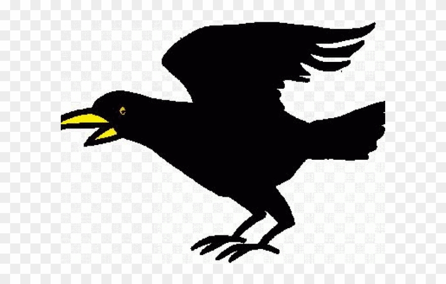 Blackbird Clipart Craw - Crow Clipart Gif - Png Download