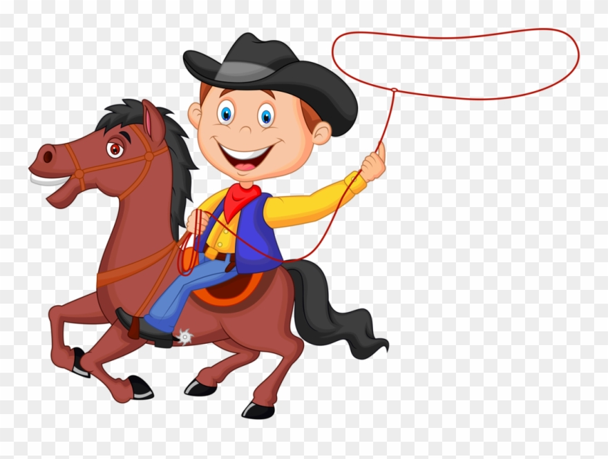 Фотки Clipart Boy, Cow Boys, Stock Illustrations, Vector - Cowboy Cartoon - Png Download