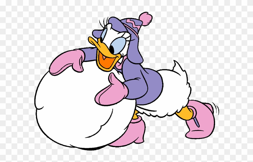 Disney Winter Season Clip Art Galore Daisy - Daisy Duck Christmas Clipart - Png Download