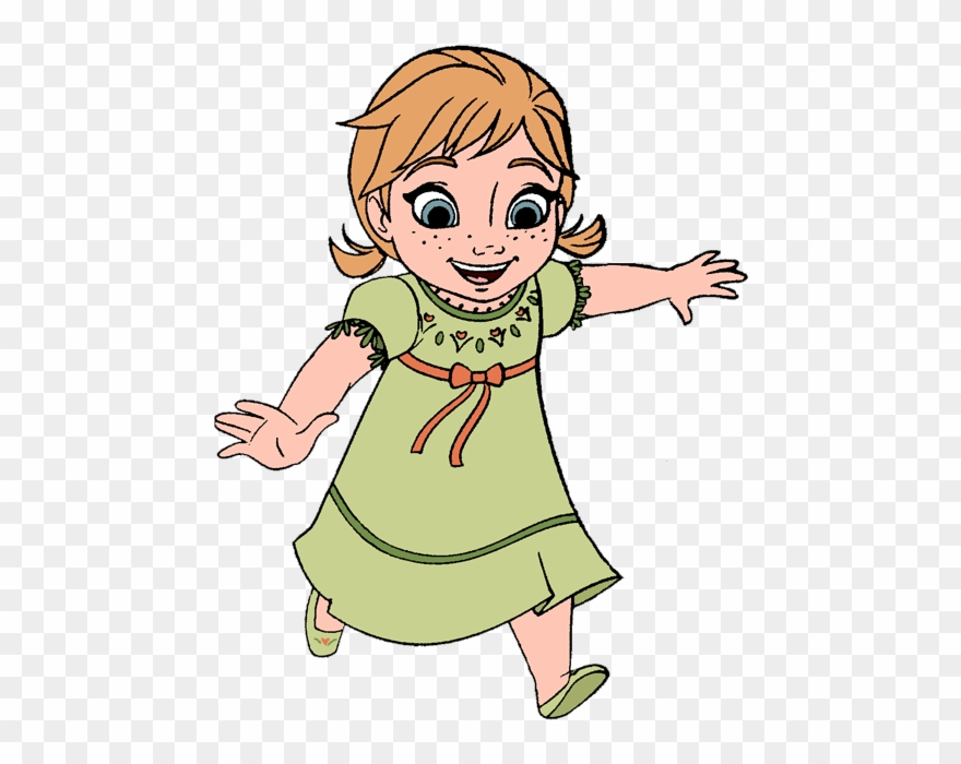 Young Anna-free Frozen Clipart - Young Anna Frozen Coloring Pages - Png Download