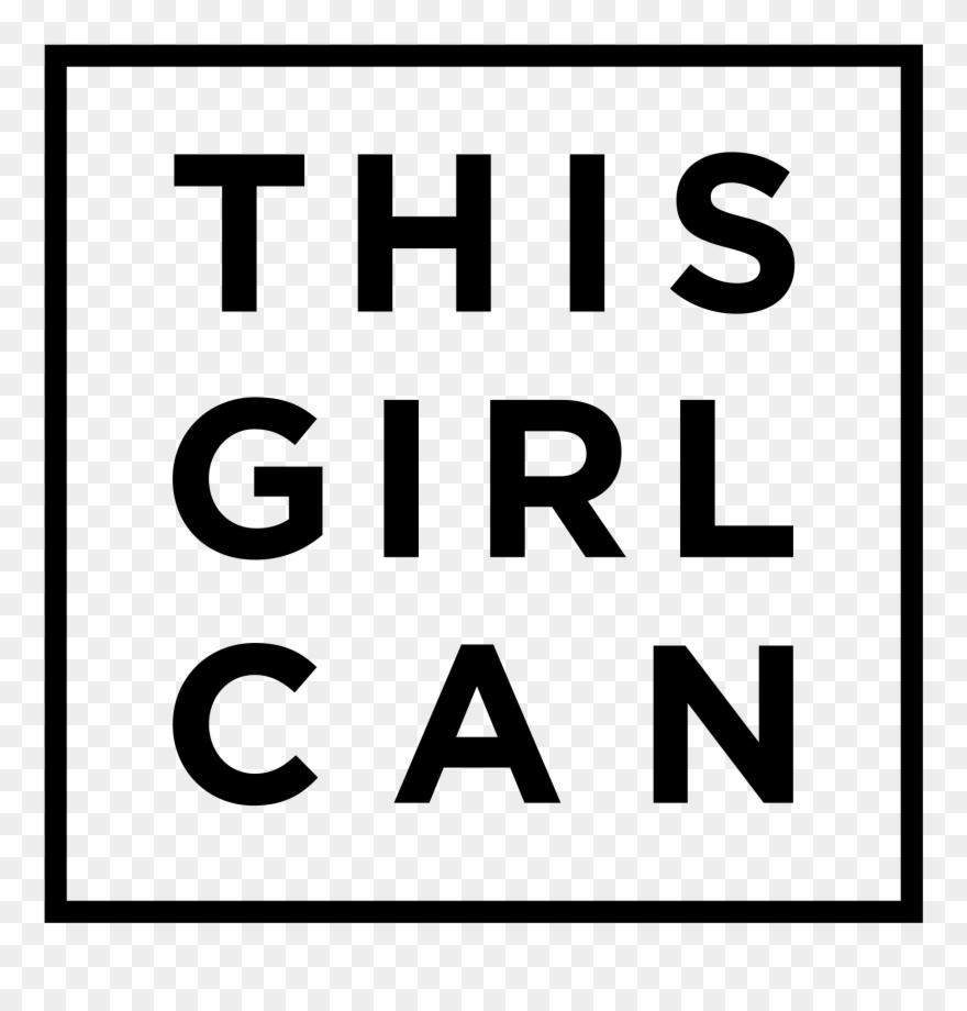This Girl Can Logo Rgb Black - Girl Can Logo Transparent Clipart