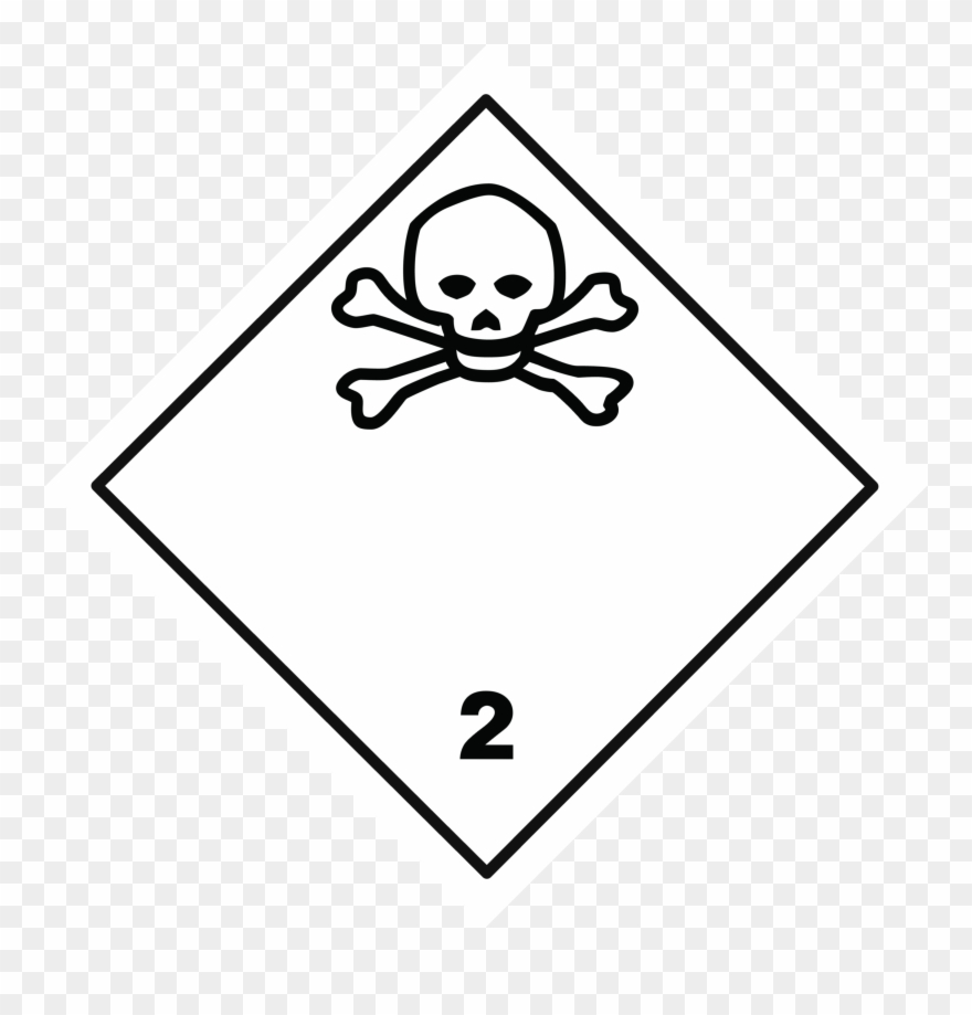 Graphic Transparent Library Black And White Cool Hazardous - Class 2.3 Dangerous Goods Clipart