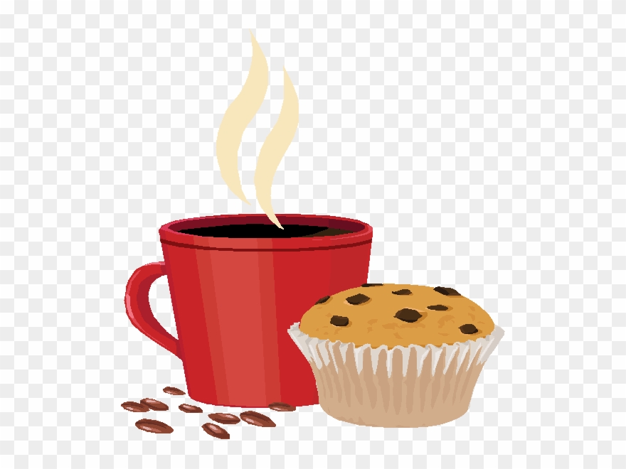 Coffee And Muffin Clipart The Red Sled History Clipart - Coffee And Cake Clip Art - Png Download