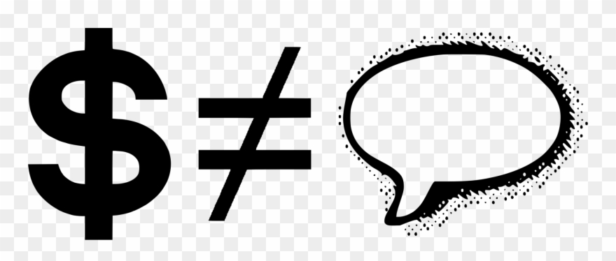 Money Is Not Speech - Comics Thought Bubble Png Clipart