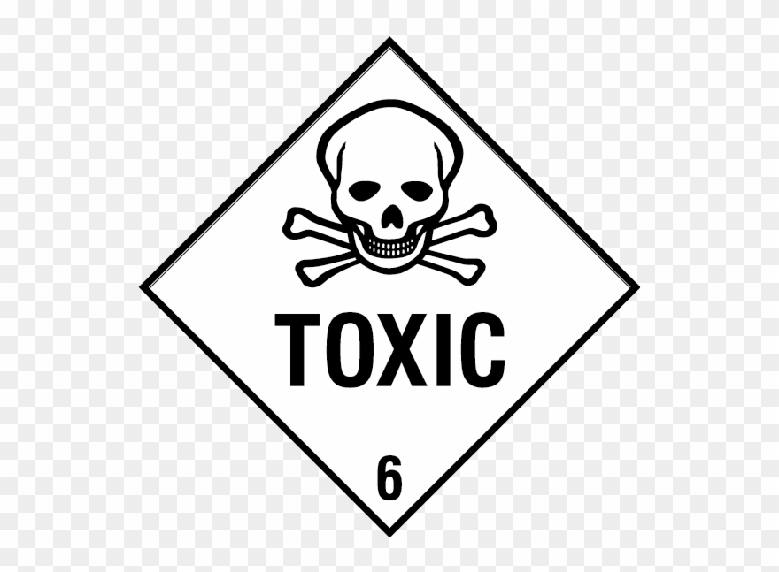 Toxic 6 Sign - Toxic Gas 2 Clipart